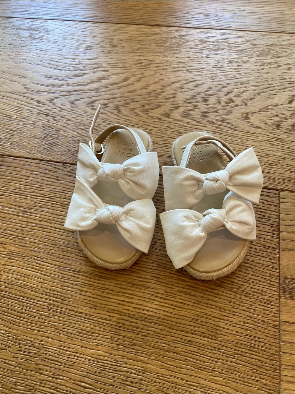 JANIE & JACK | Girls White Bow Espadrille Sandals